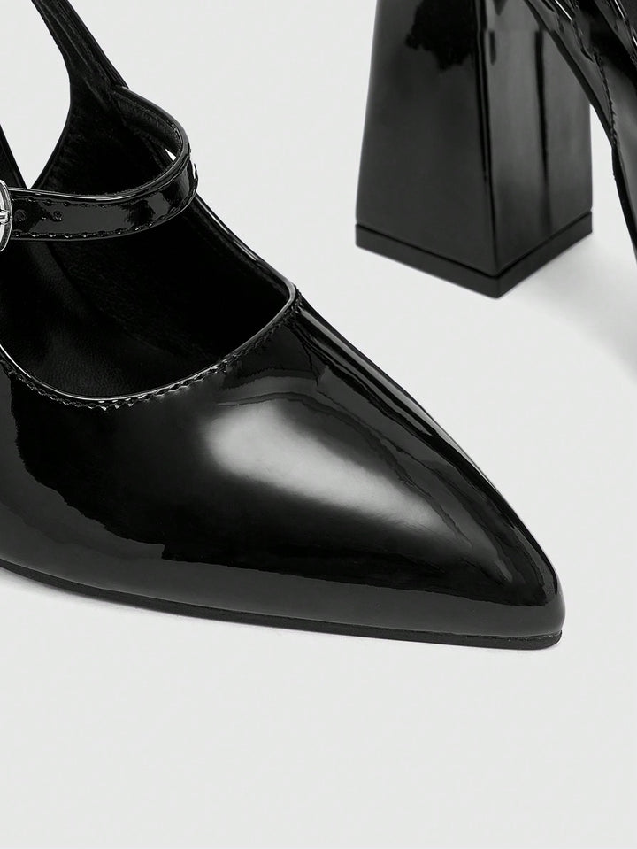 Pantofi cu toc SHEIN, negru