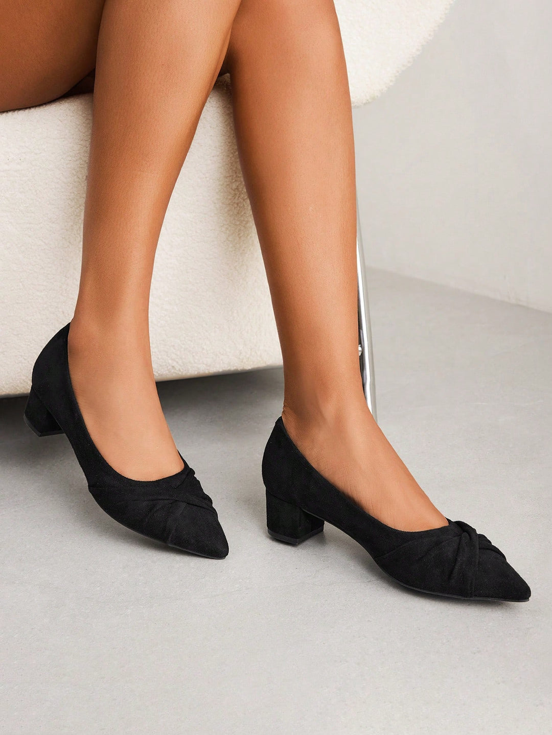 Pantofi cu toc SHEIN, negru