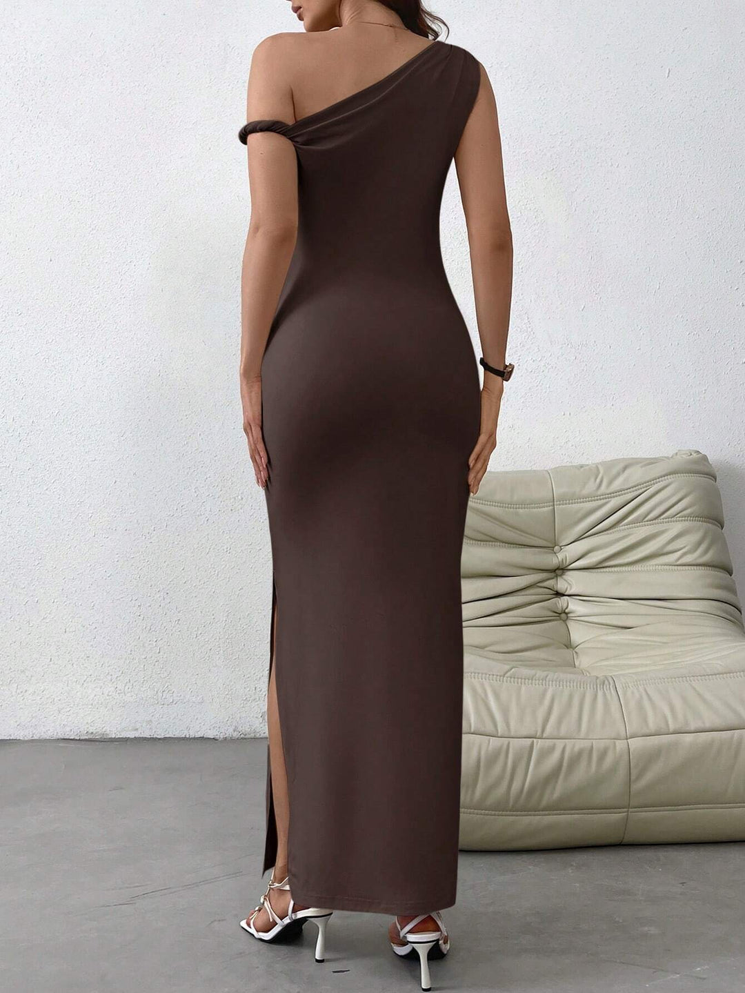 Rochie maxi SHEIN, maro
