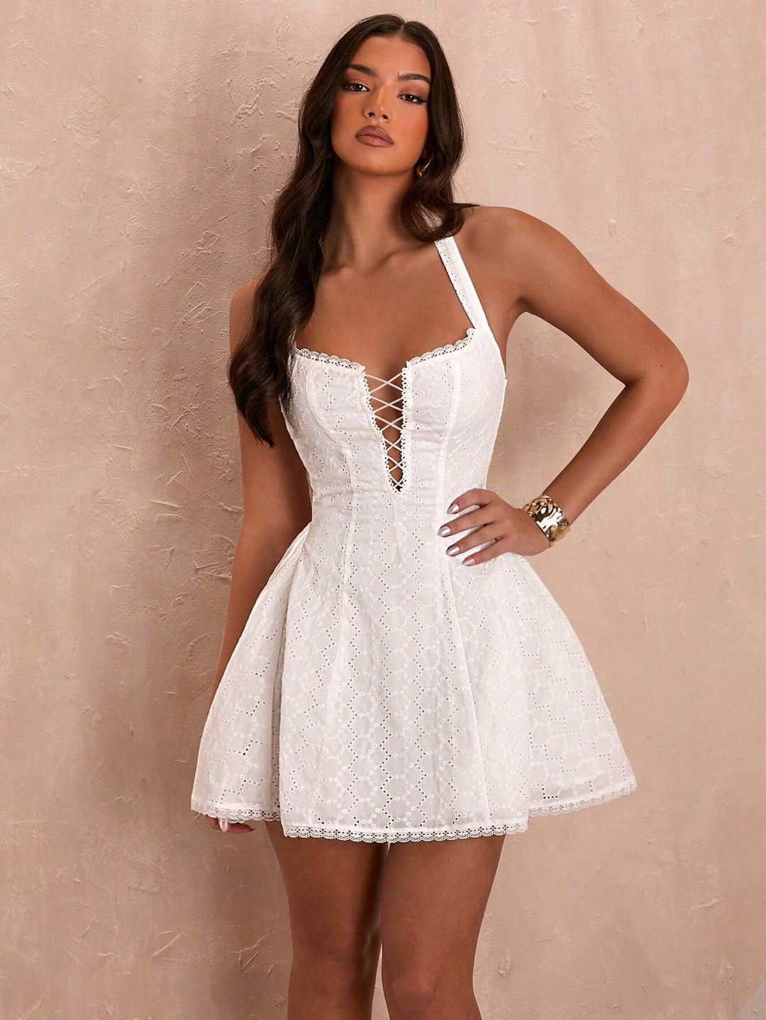 Rochie mini SHEIN, alb