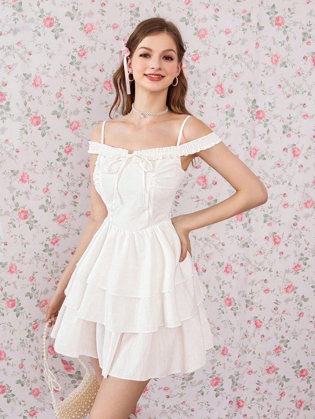Rochie mini SHEIN, alb
