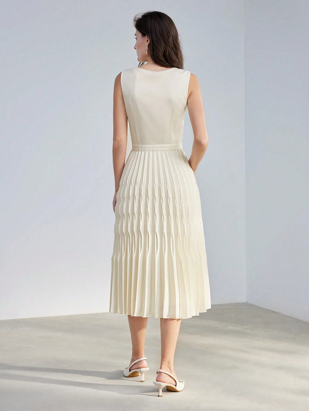 Rochie midi SHEIN, bej