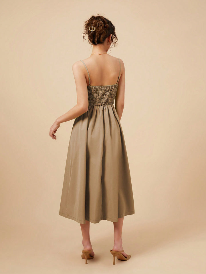 Rochie maxi SHEIN, kaki