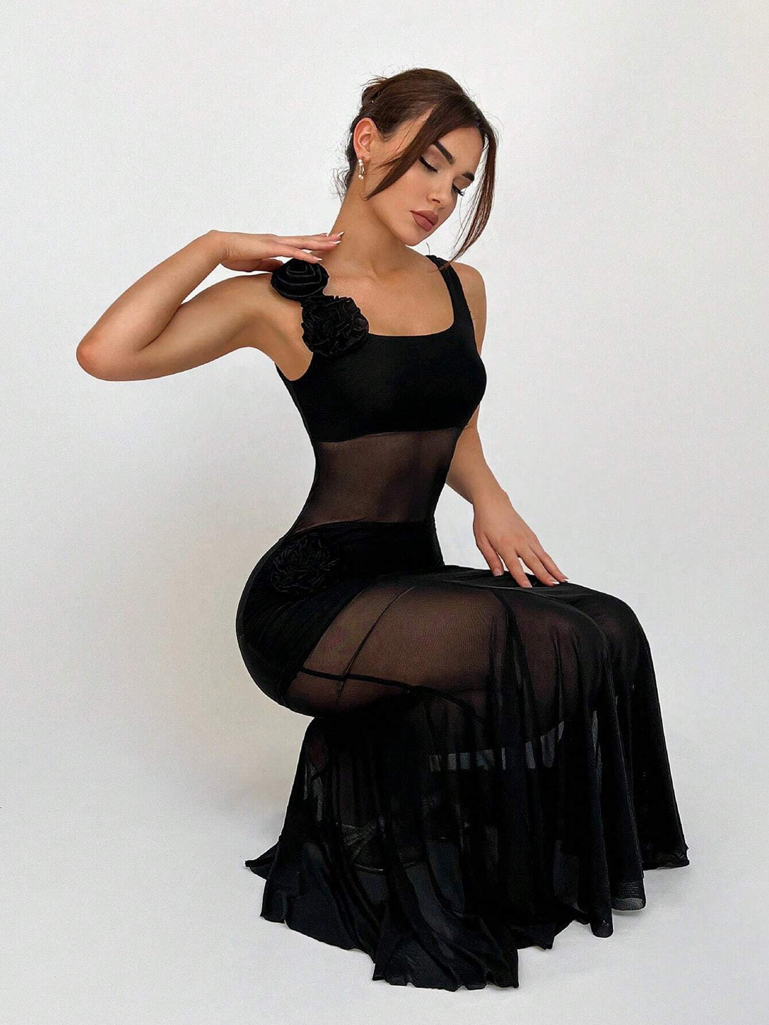 Rochie maxi SHEIN, negru