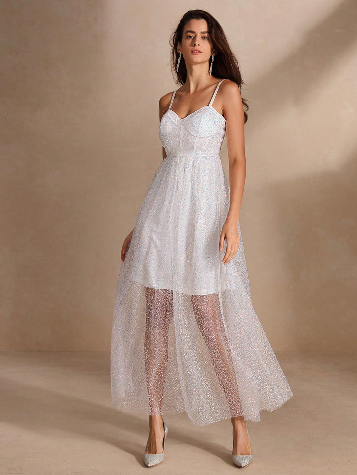 Rochie maxi SHEIN, alb