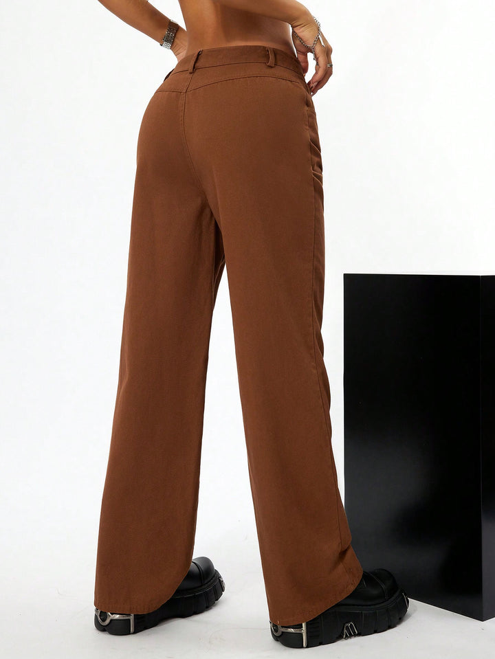 Pantaloni SHEIN, maro
