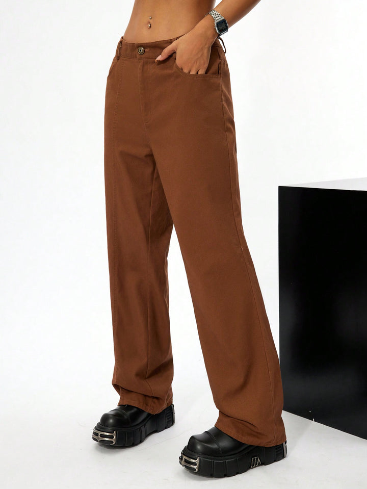 Pantaloni SHEIN, maro
