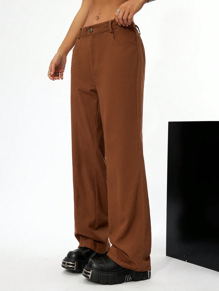 Pantaloni SHEIN, maro