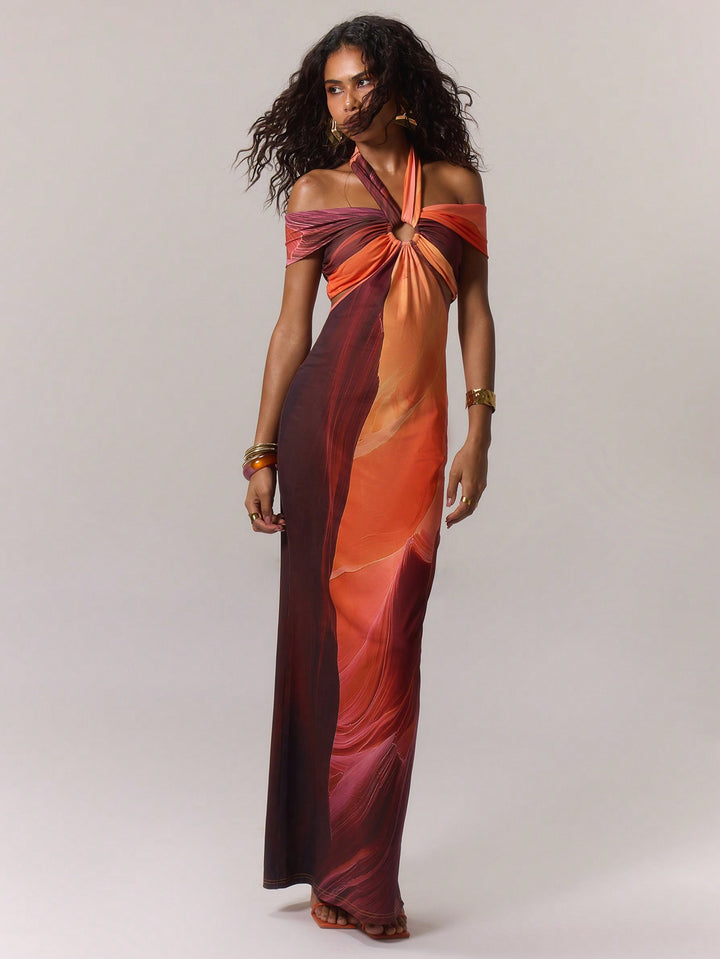 Rochie maxi SHEIN, mix culori