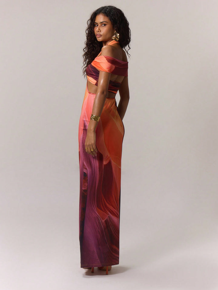 Rochie maxi SHEIN, mix culori
