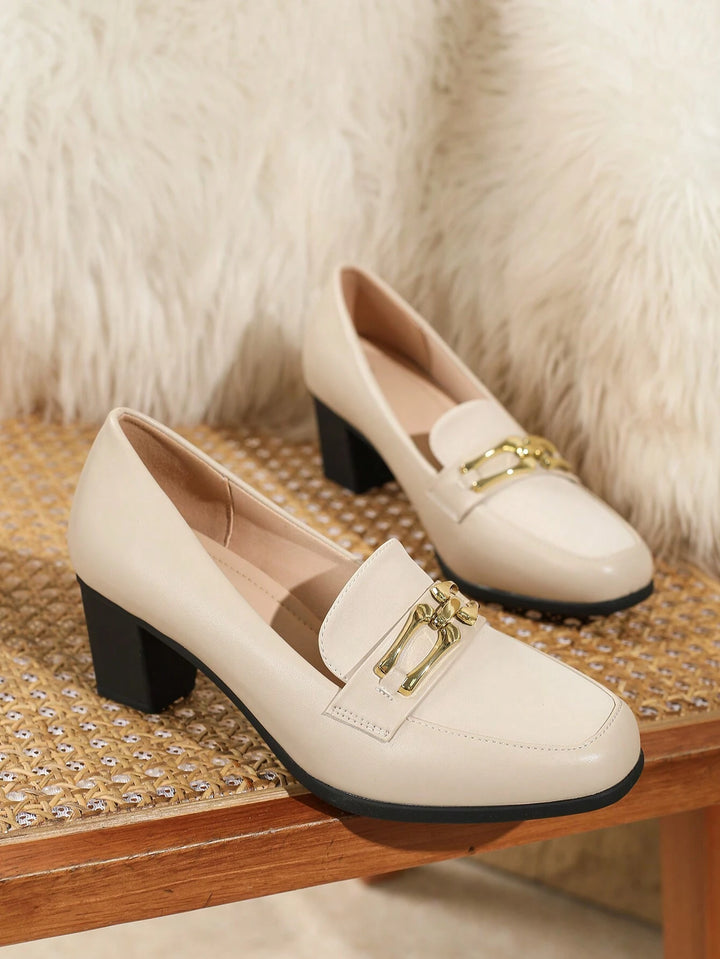 Pantofi cu toc SHEIN, crem