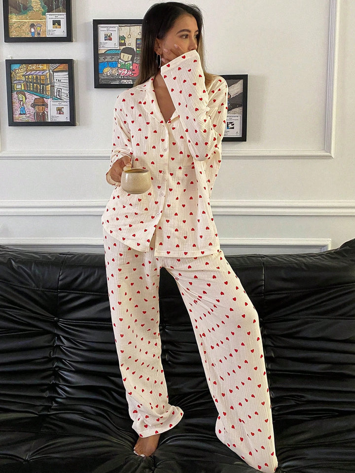 Compleu pijama SHEIN, alb