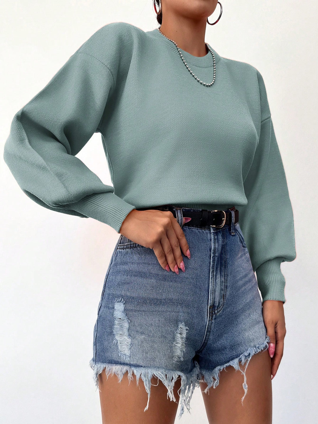 Pulover SHEIN, verde