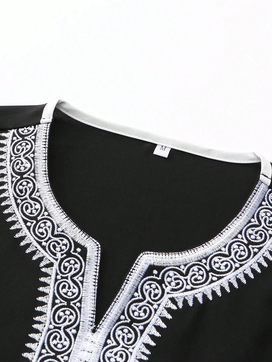 Halată bărbați cu broderie SHEIN, negru