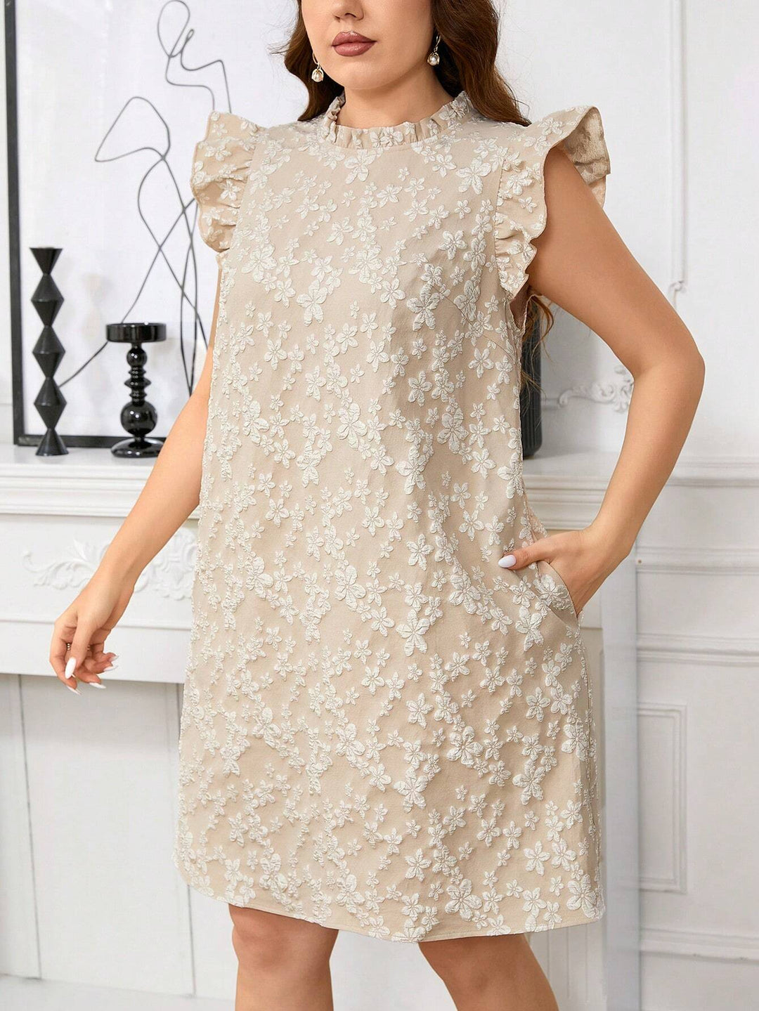 Rochie mini SHEIN, bej