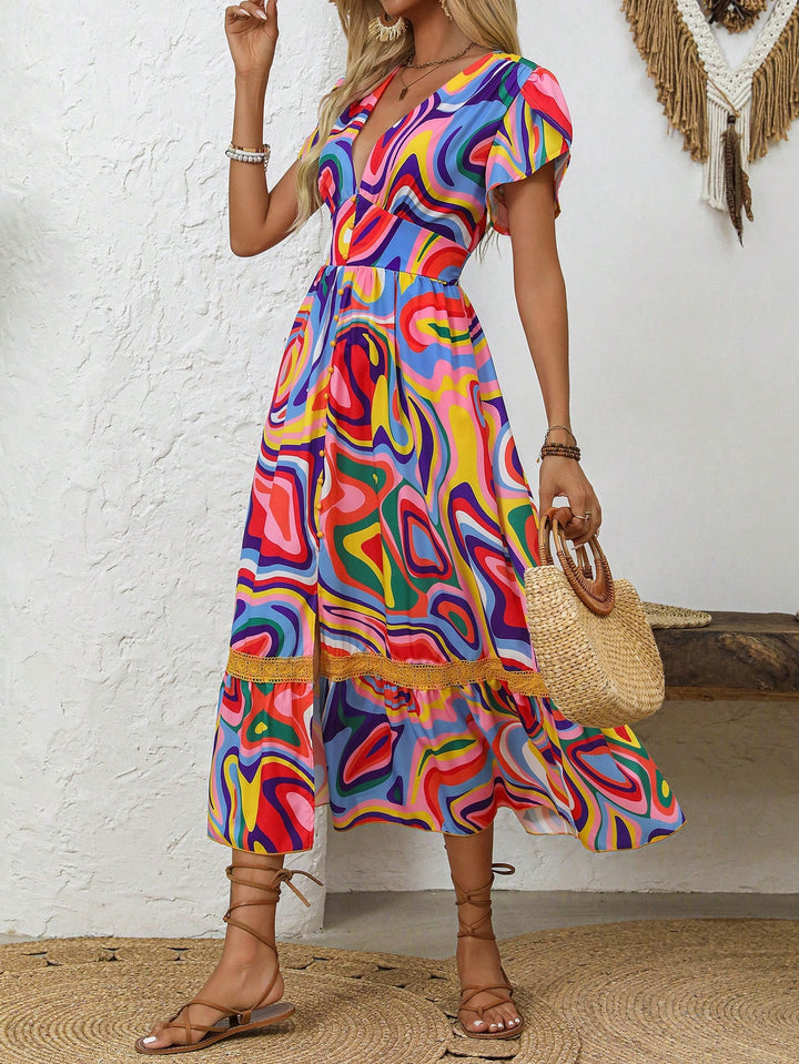 Rochie maxi SHEIN, mix culori