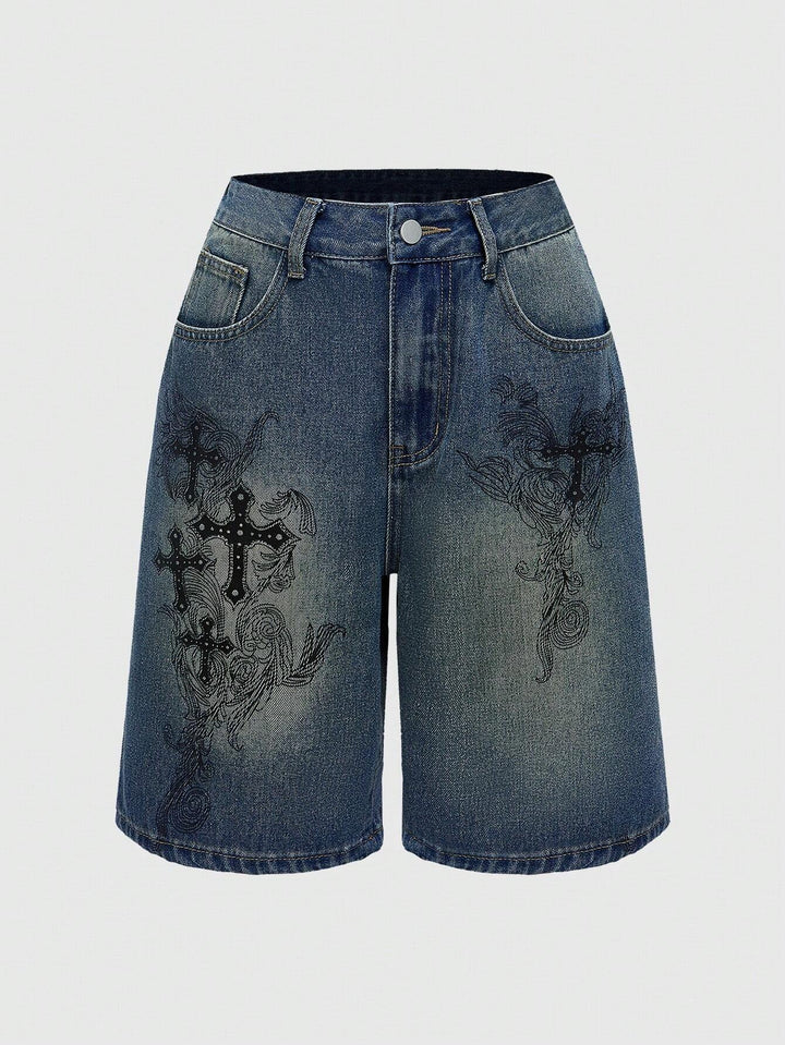 Pantaloni scurți SHEIN, albastru
