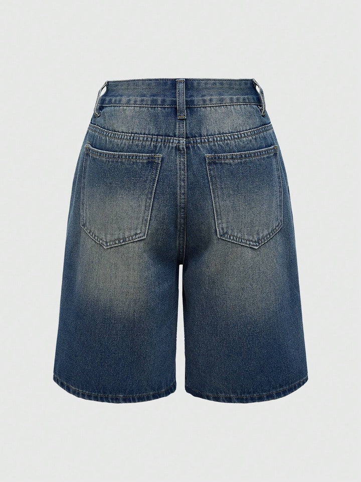 Pantaloni scurți SHEIN, albastru