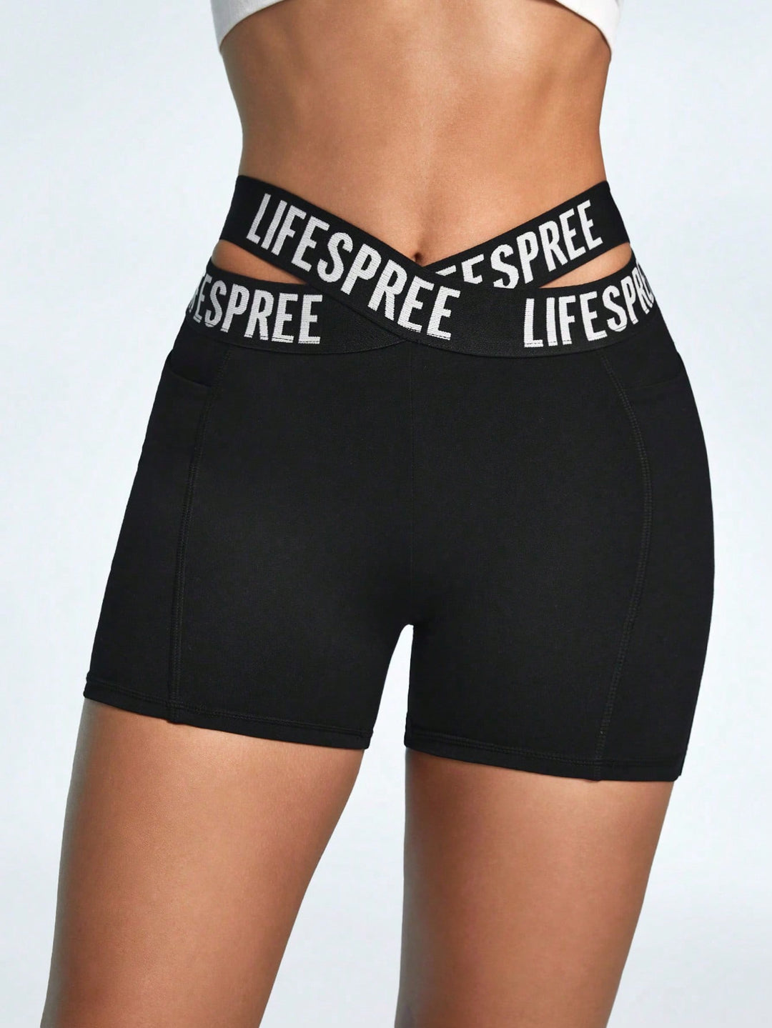 Pantaloni scurți SHEIN, negru
