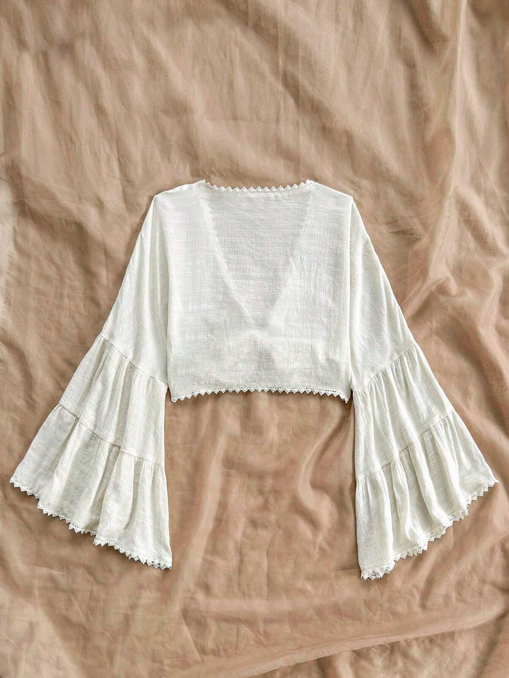 Shein top, krémszínű