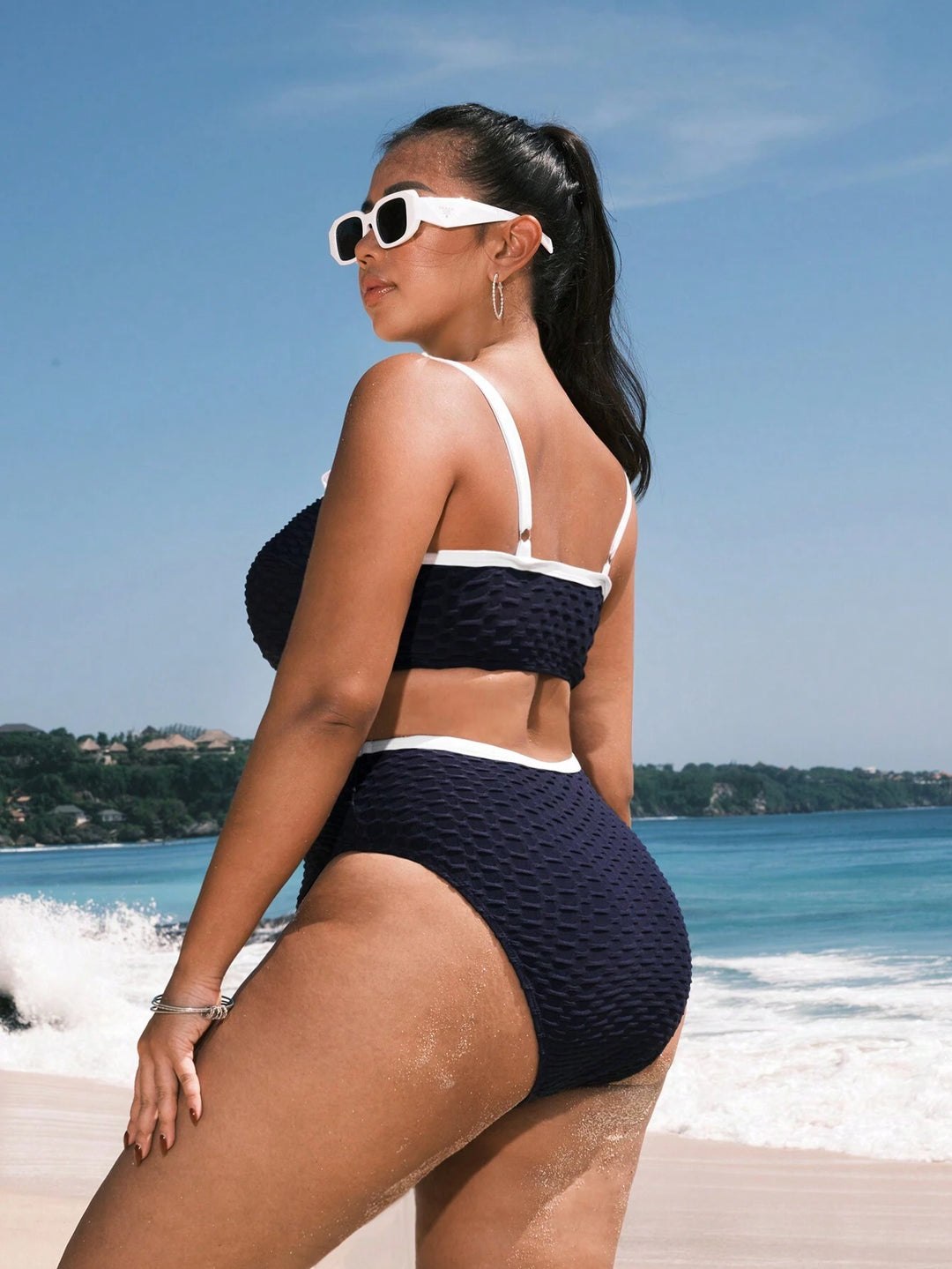 Costum de baie SHEIN, albastru