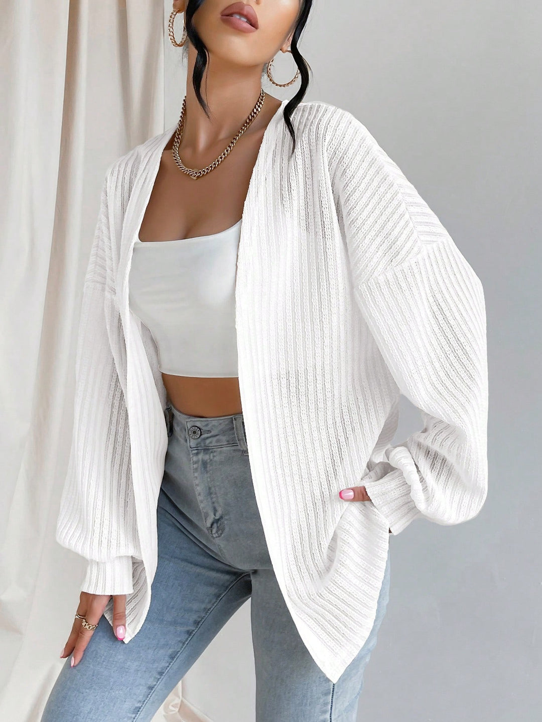 SHEIN Jacket, White