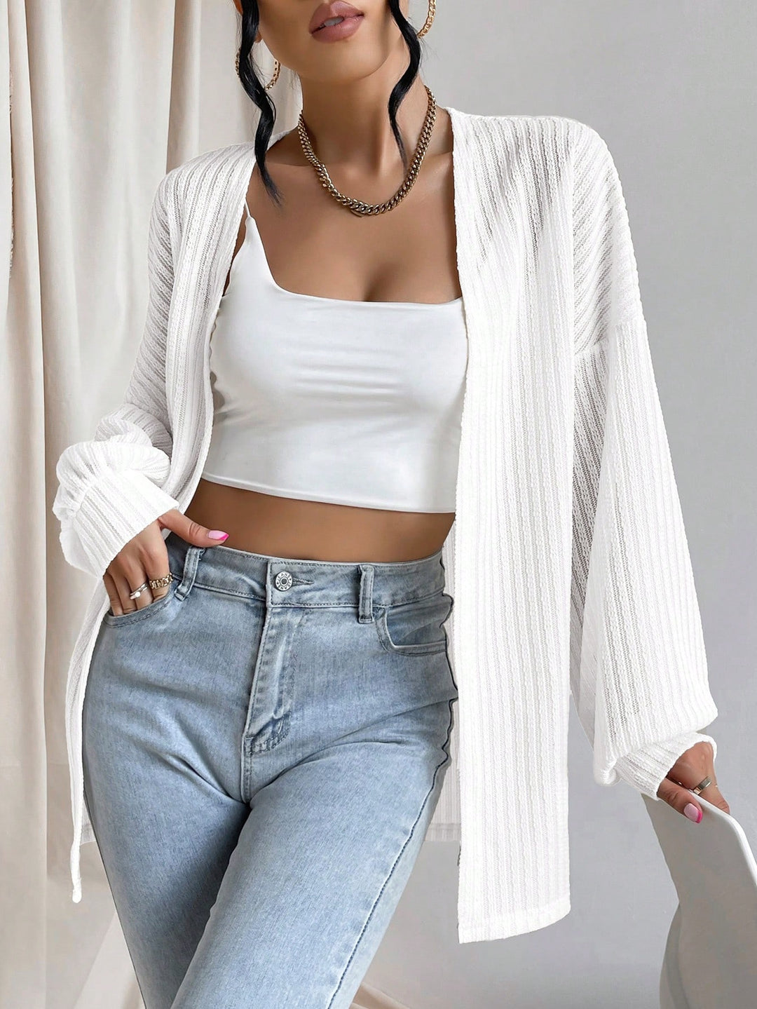 SHEIN Jacket, White