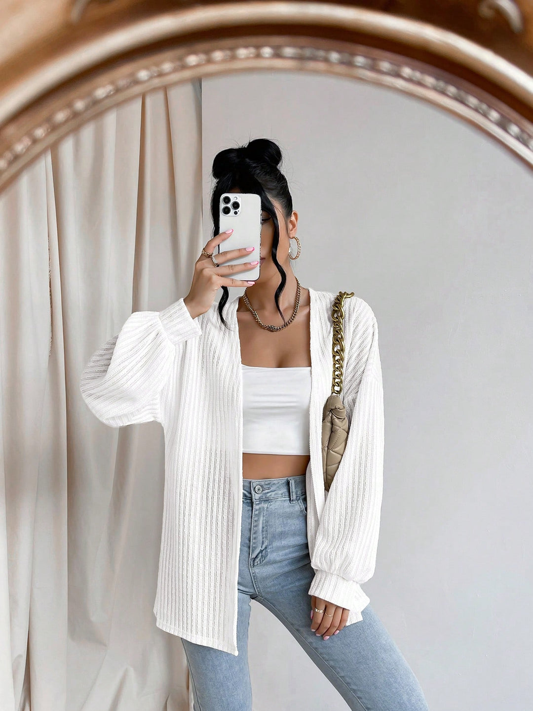 SHEIN Jacket, White