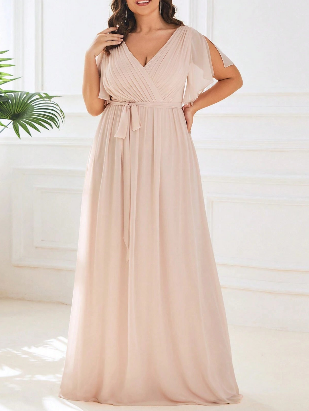 Rochie maxi SHEIN, bej
