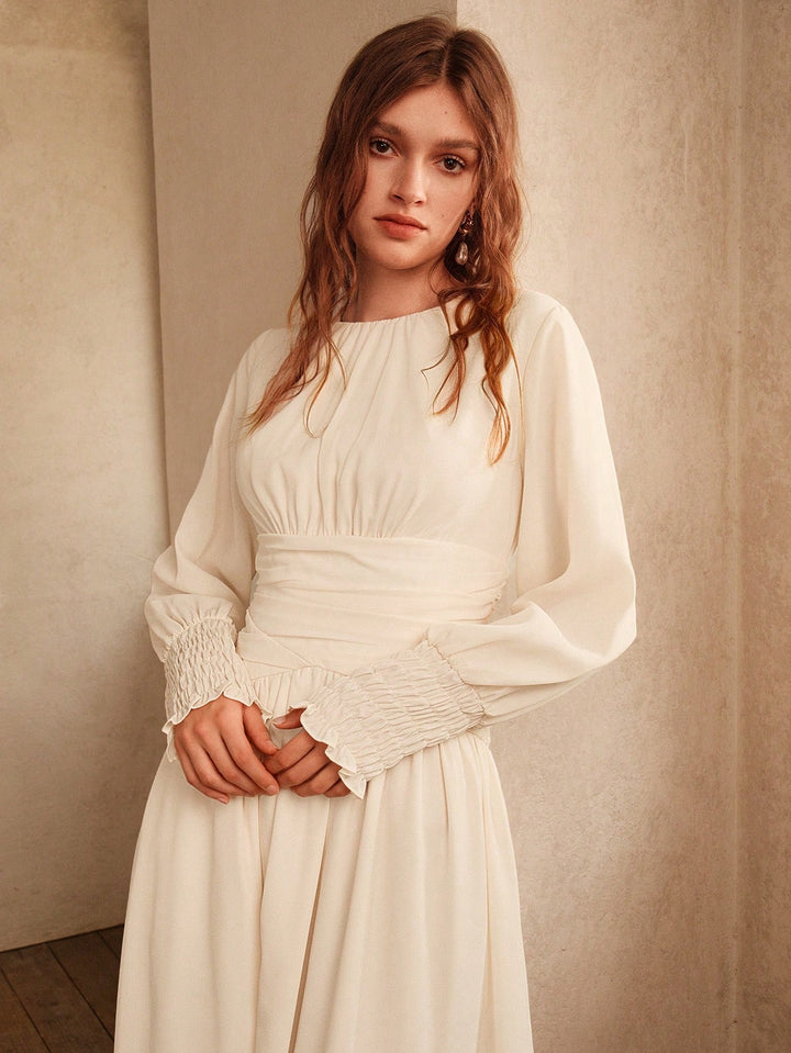 Rochie maxi SHEIN, bej