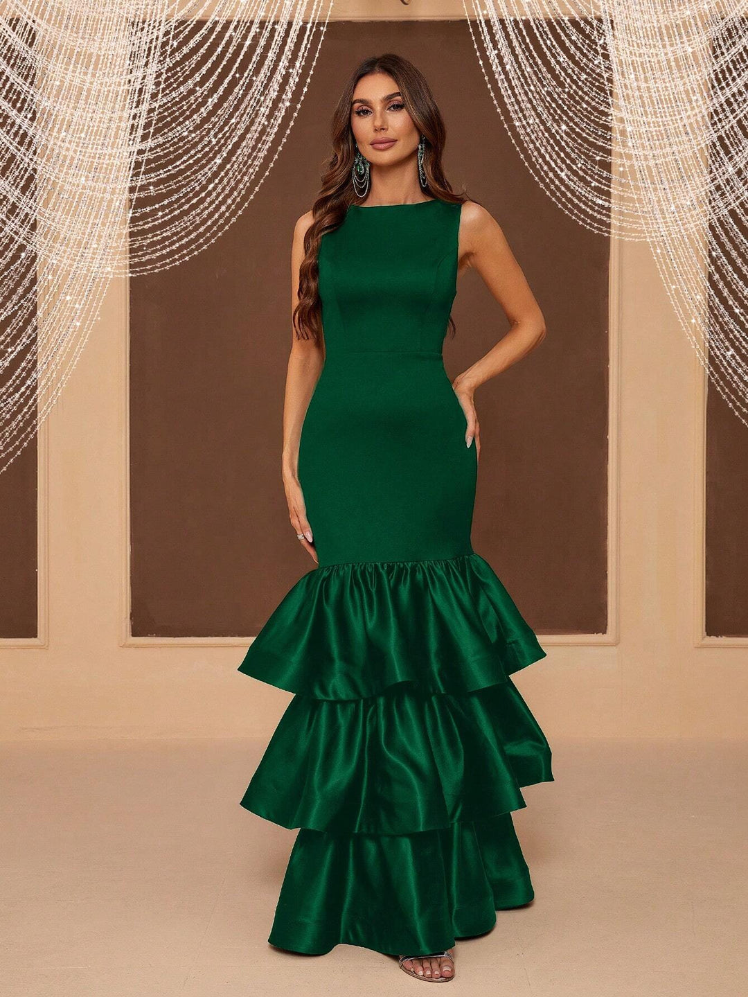 Rochie de ocazie SHEIN, verde