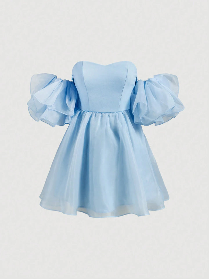 SHEIN mini ruha, kék