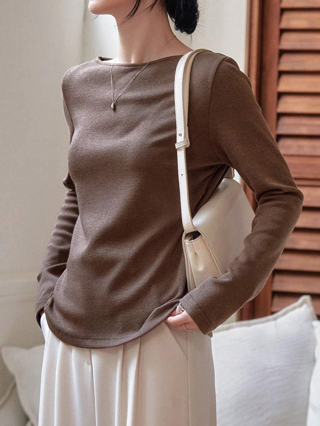 SHEIN barna blúz