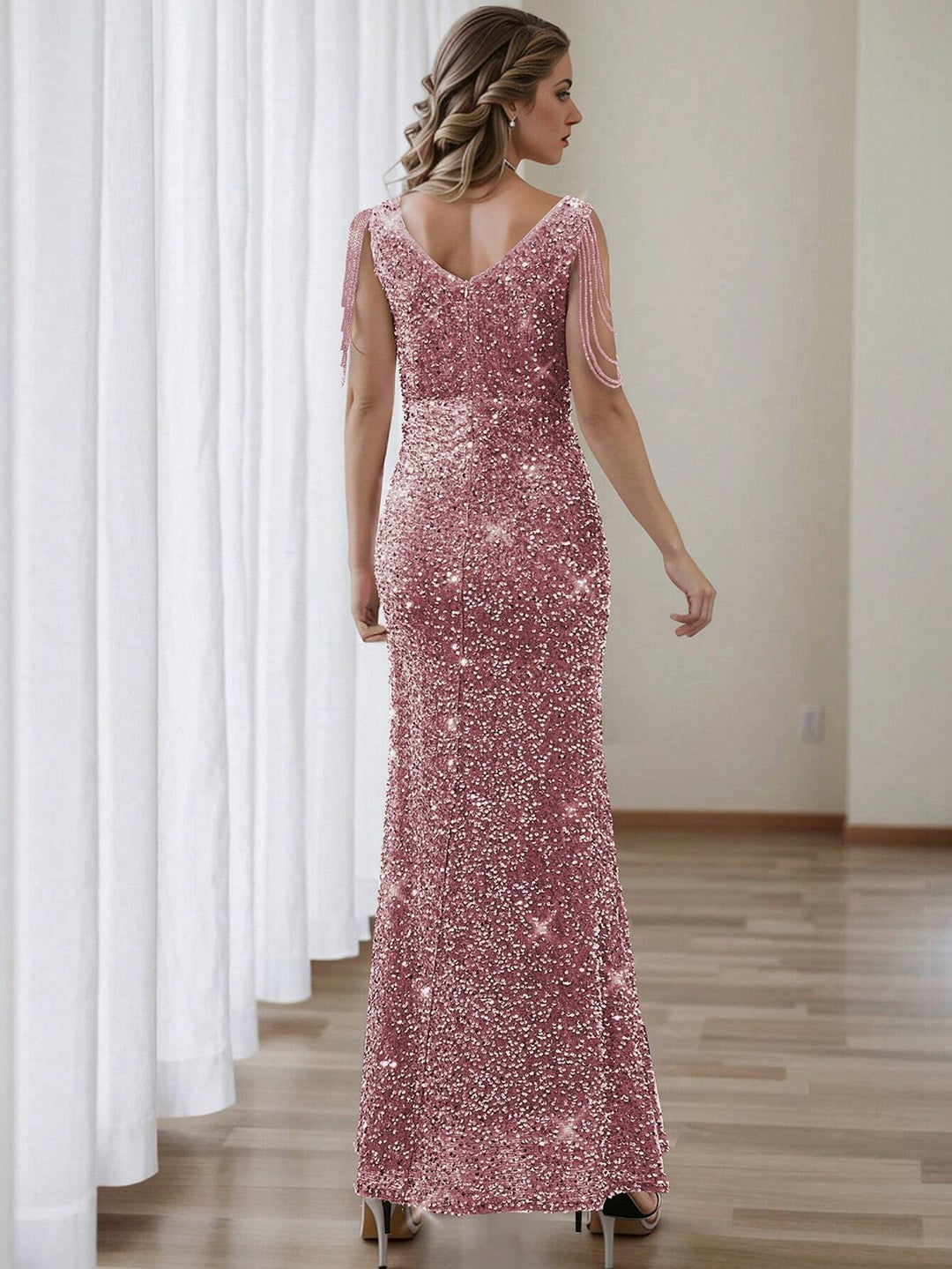 Rochie de ocazie SHEIN, roz