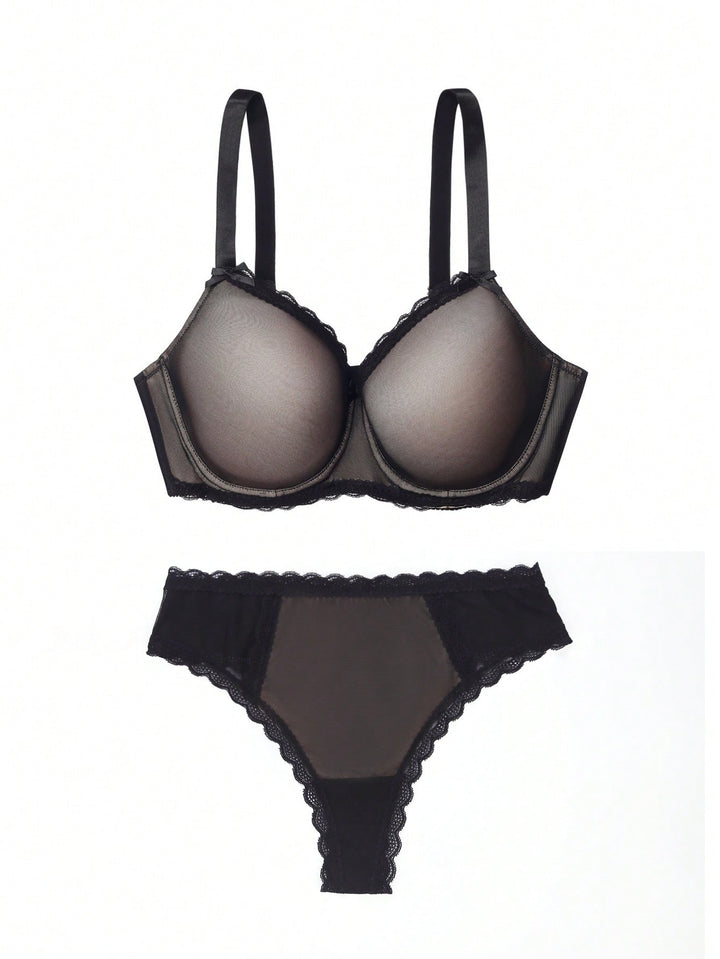 Set sutien și chilot SHEIN, negru