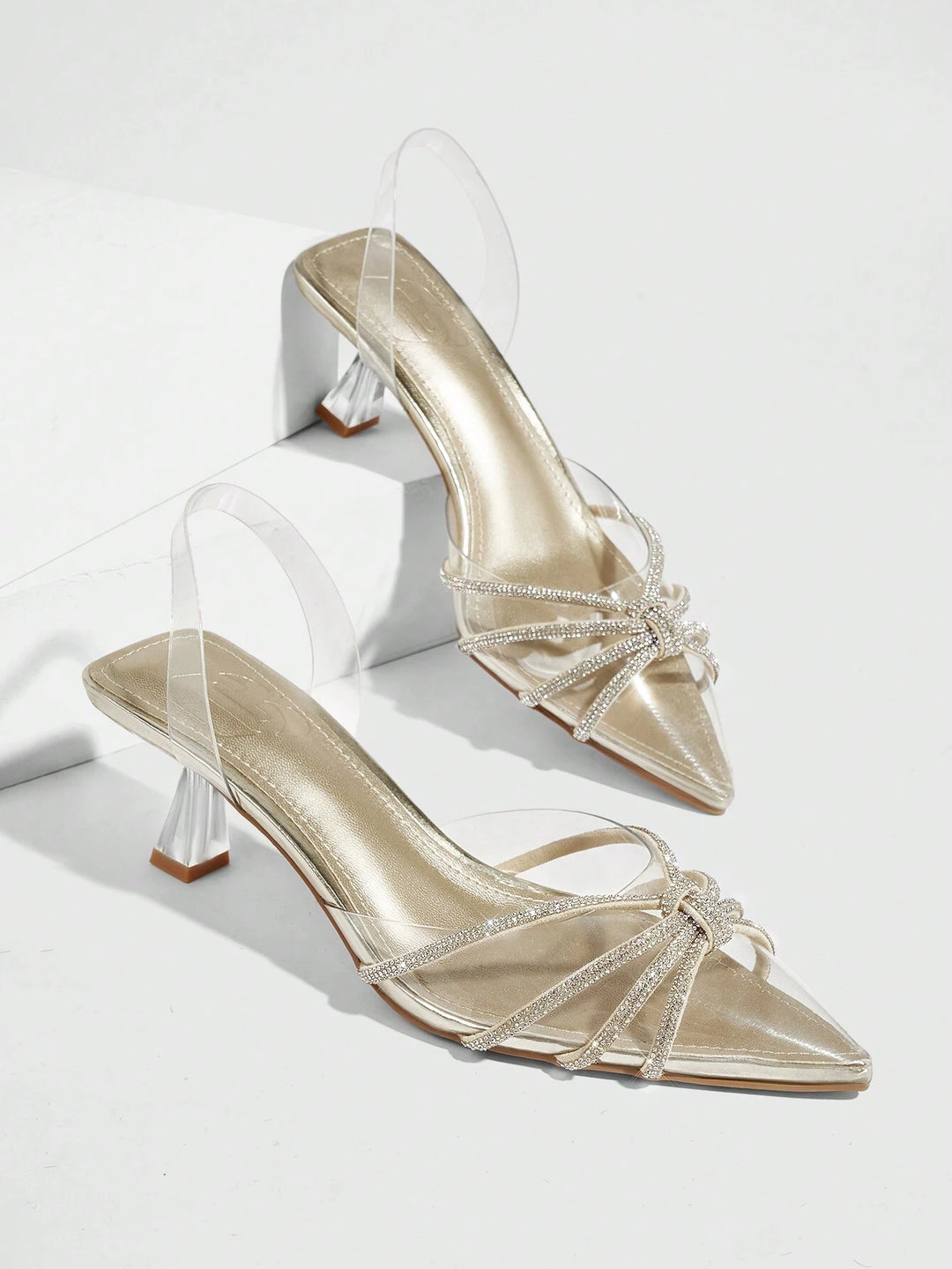 Pantofi cu toc SHEIN, auriu