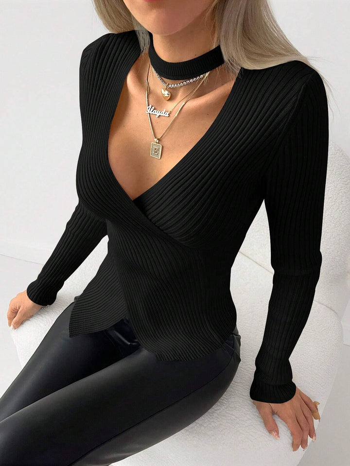 SHEIN blúz, fekete