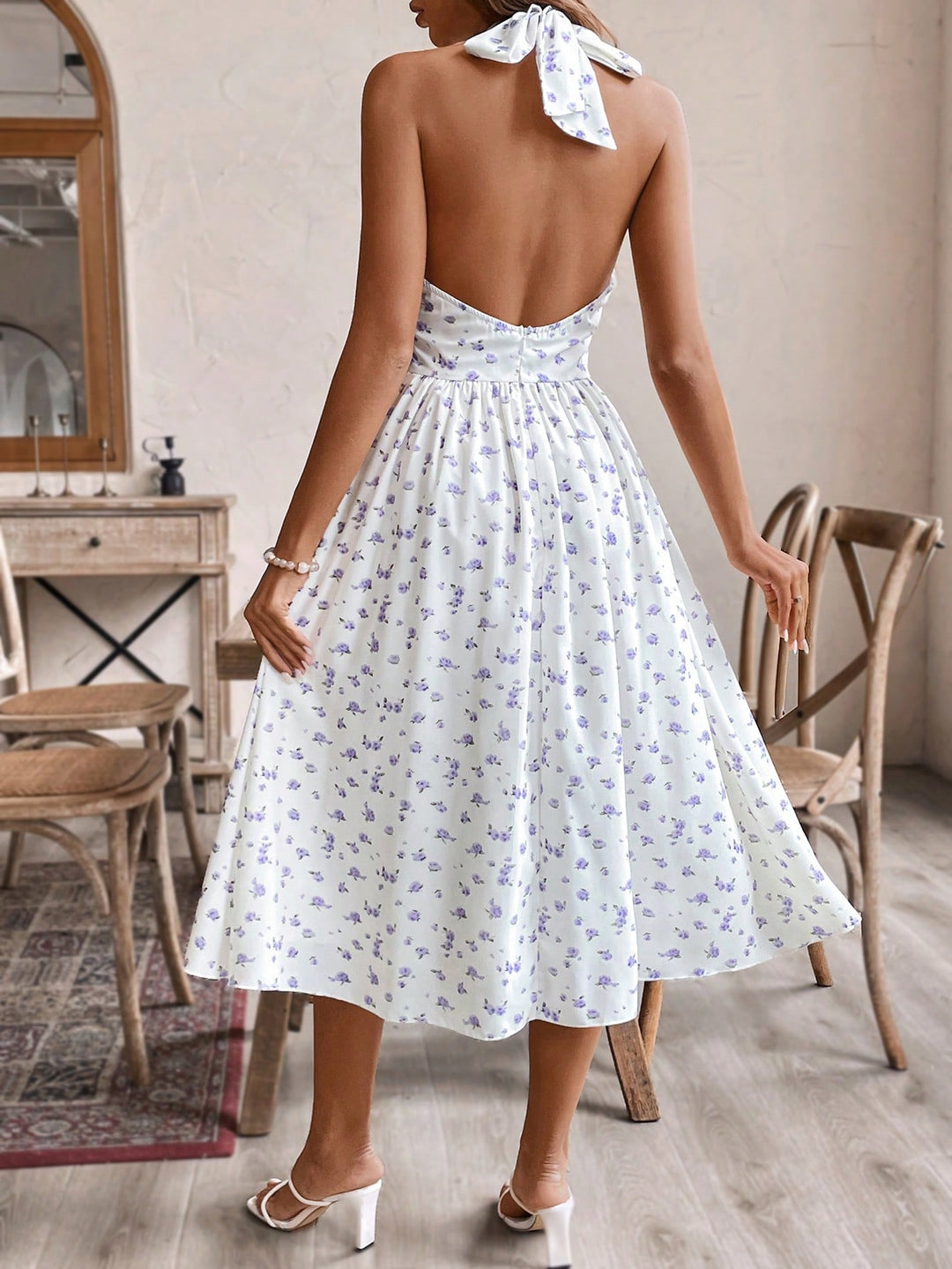 Rochie midi SHEIN, alb
