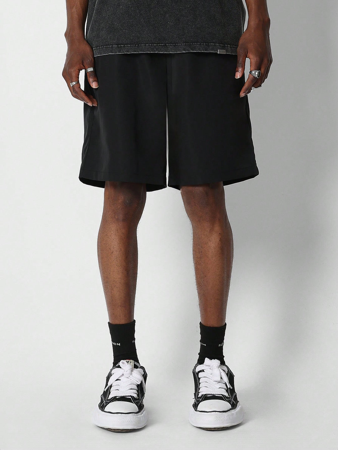 Pantaloni scurți SHEIN, negru