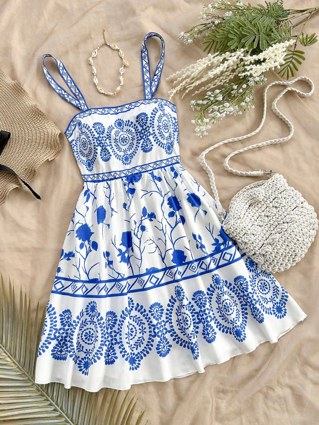 Rochie scurtă SHEIN, albastru