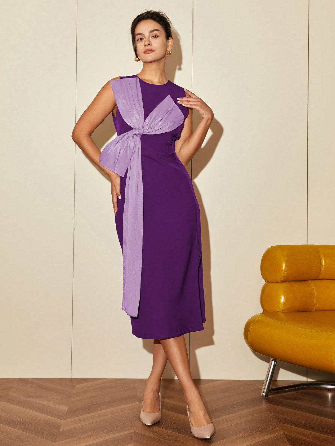 Rochie midi SHEIN, mov