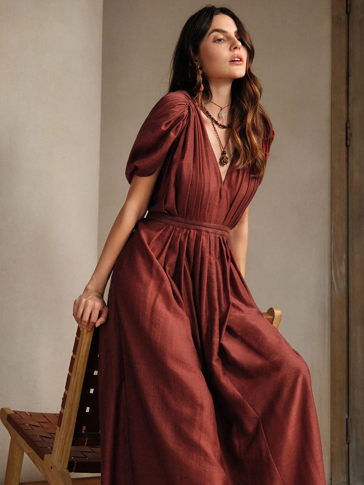 SHEIN maxi dress, brown