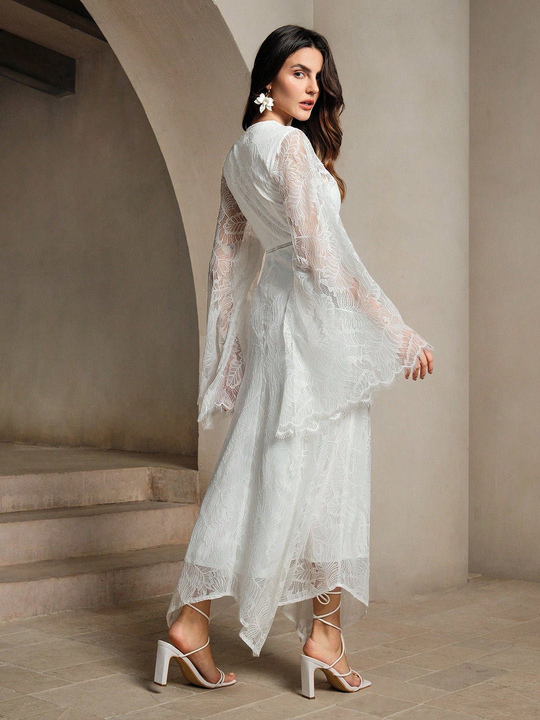 Rochie maxi SHEIN, alb