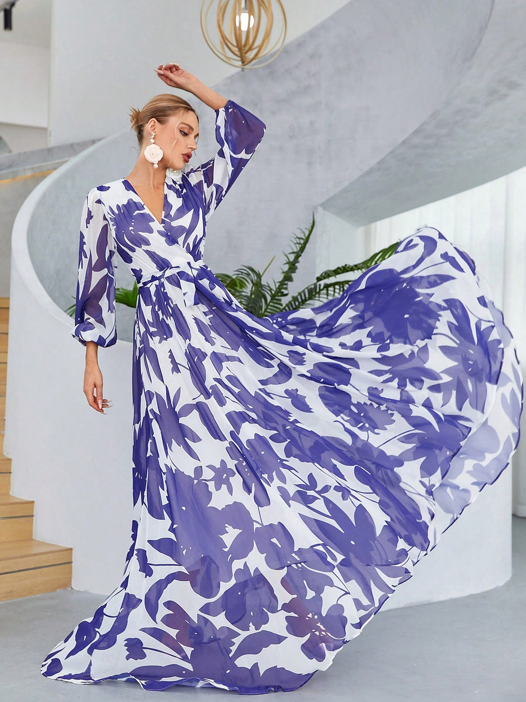 Rochie maxi SHEIN, albastru