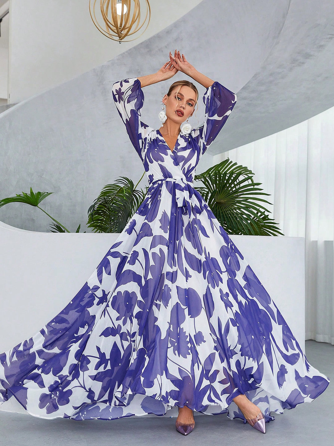 Rochie maxi SHEIN, albastru