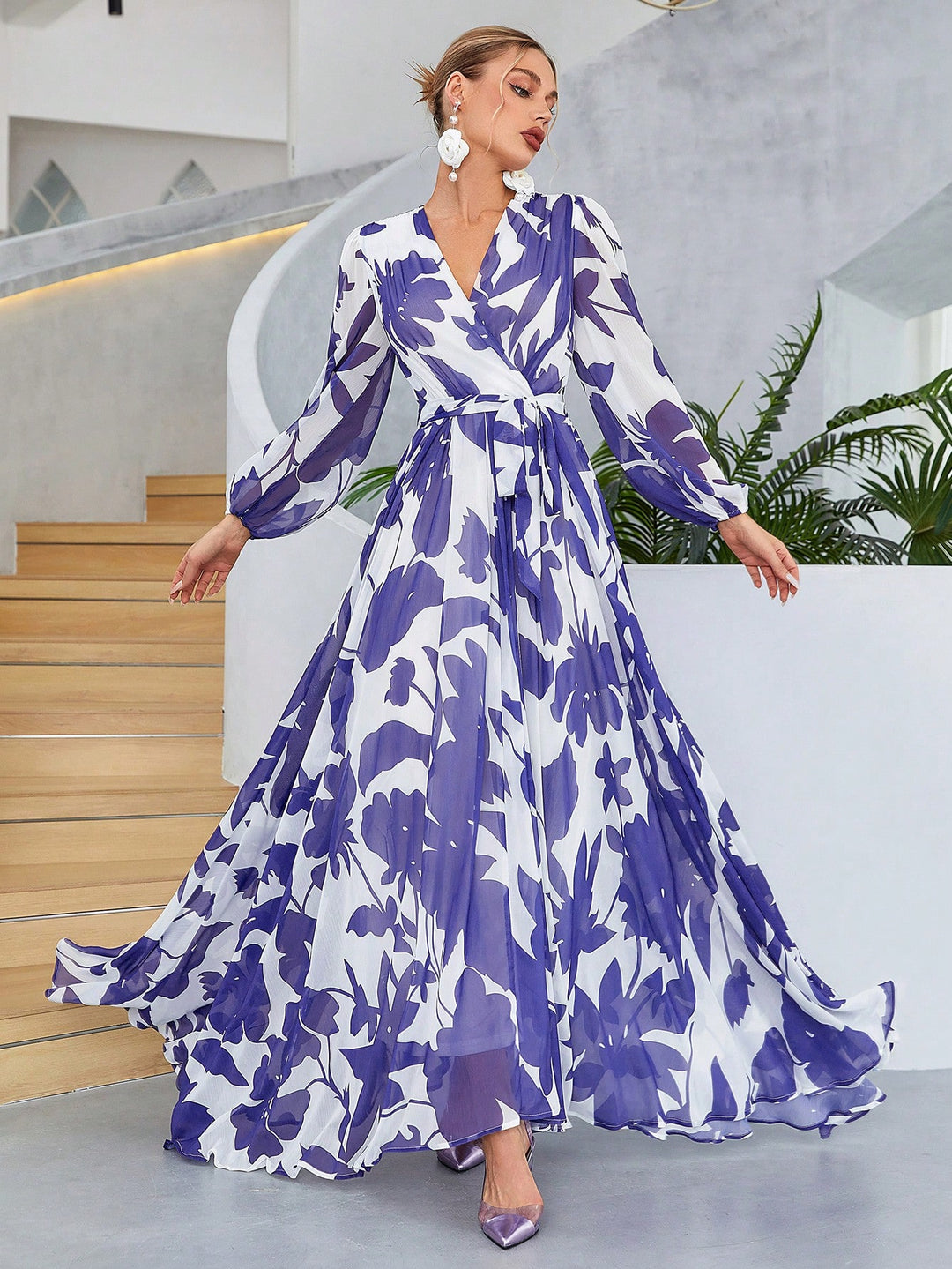 Rochie maxi SHEIN, albastru