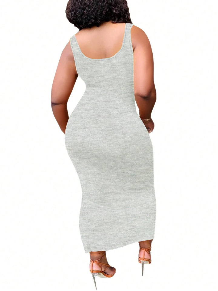 Rochie maxi SHEIN, gri