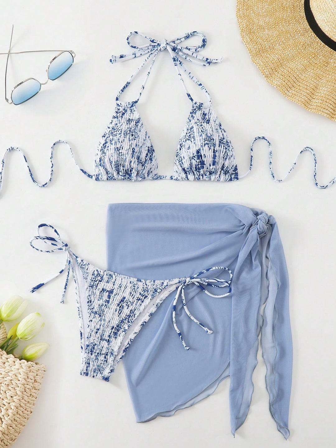 Set bikini SHEIN, alb