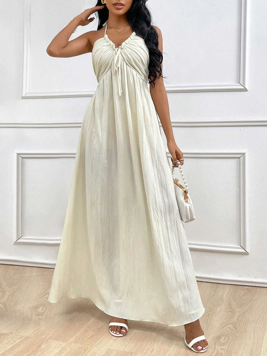 Rochie maxi SHEIN, bej