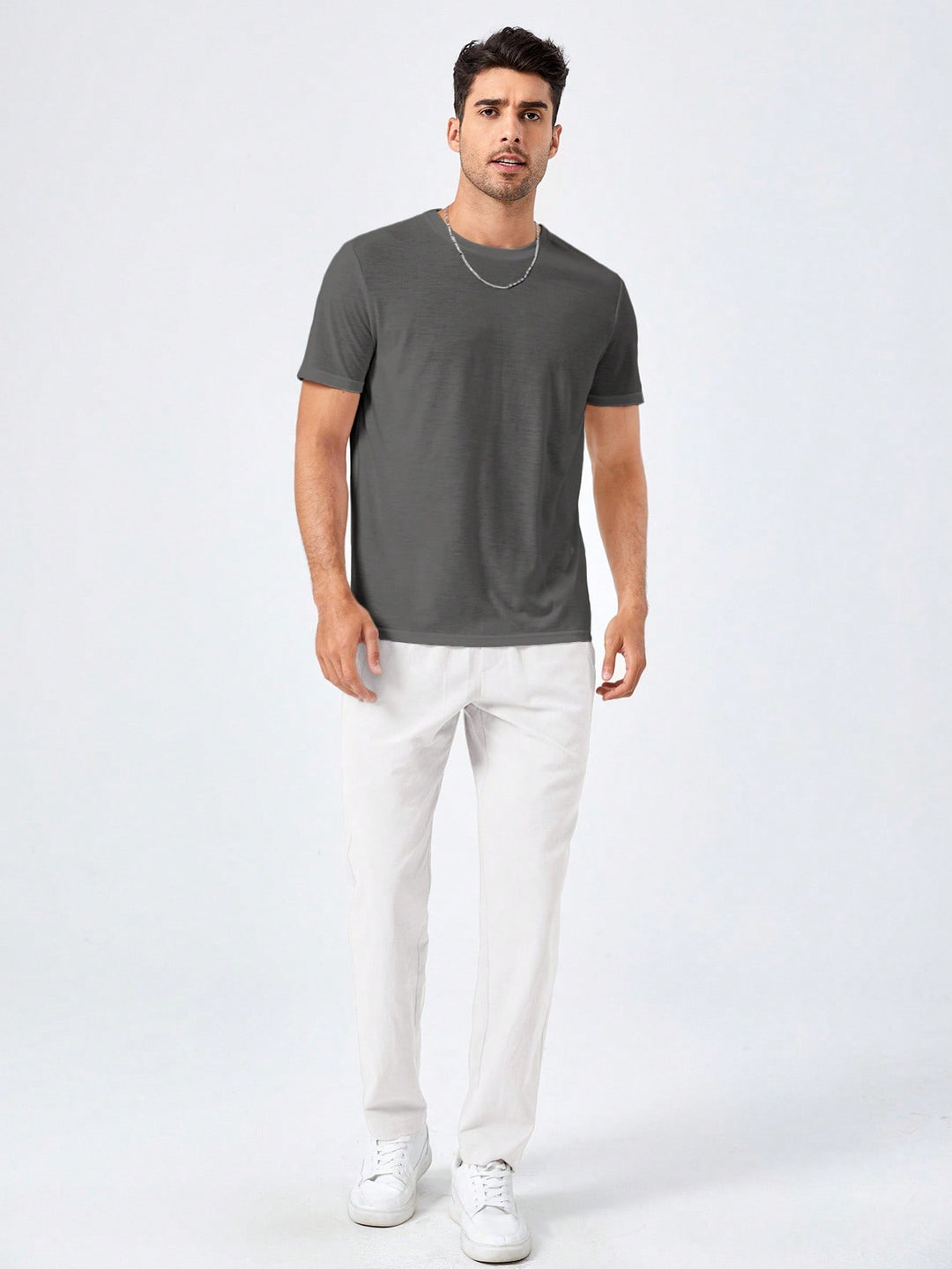 Pantalon SHEIN, alb